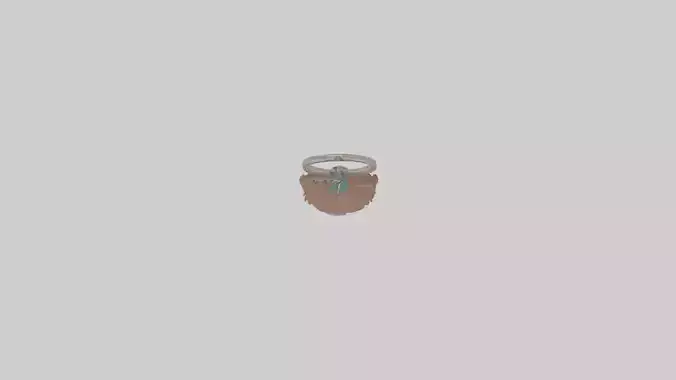 Feather keychain model 3D model