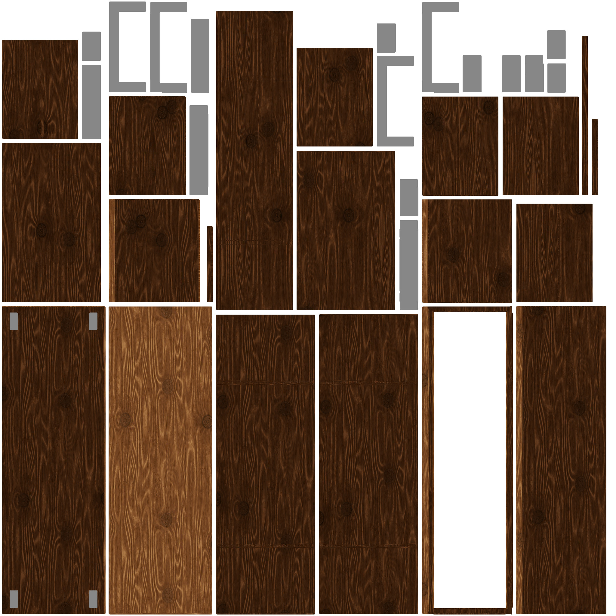 TV Table Low-poly 3D model_13