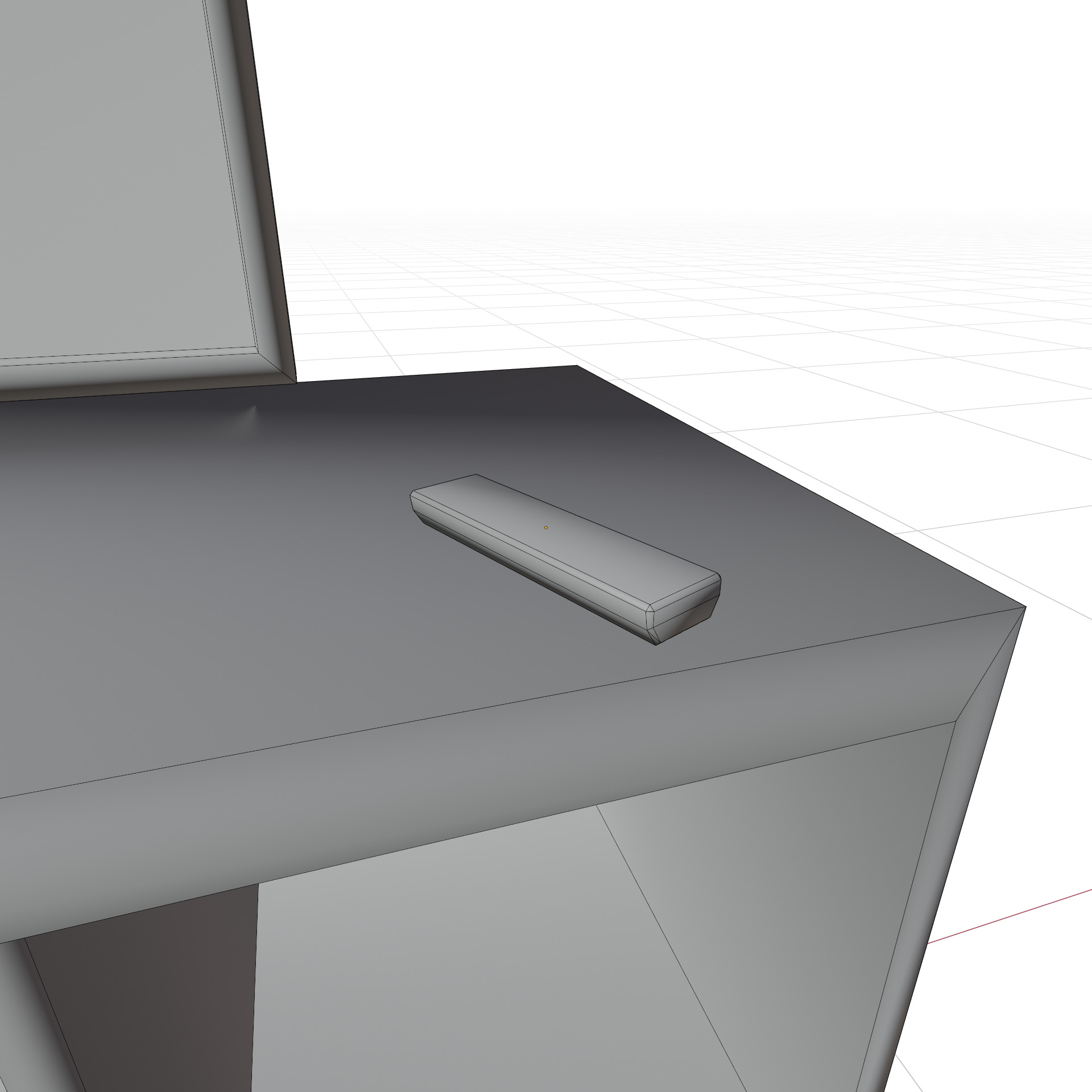 TV Table Low-poly 3D model_7