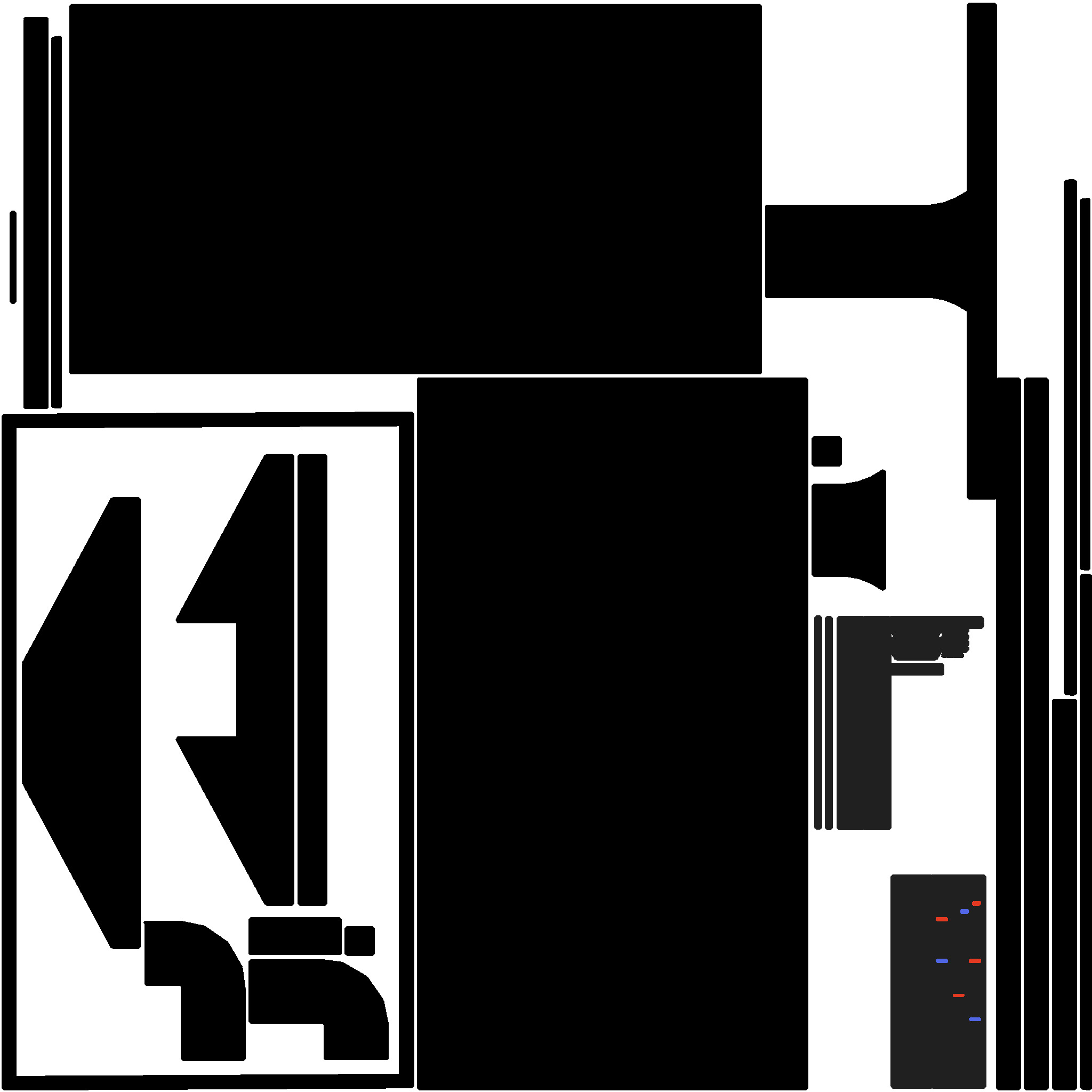 TV Table Low-poly 3D model_14