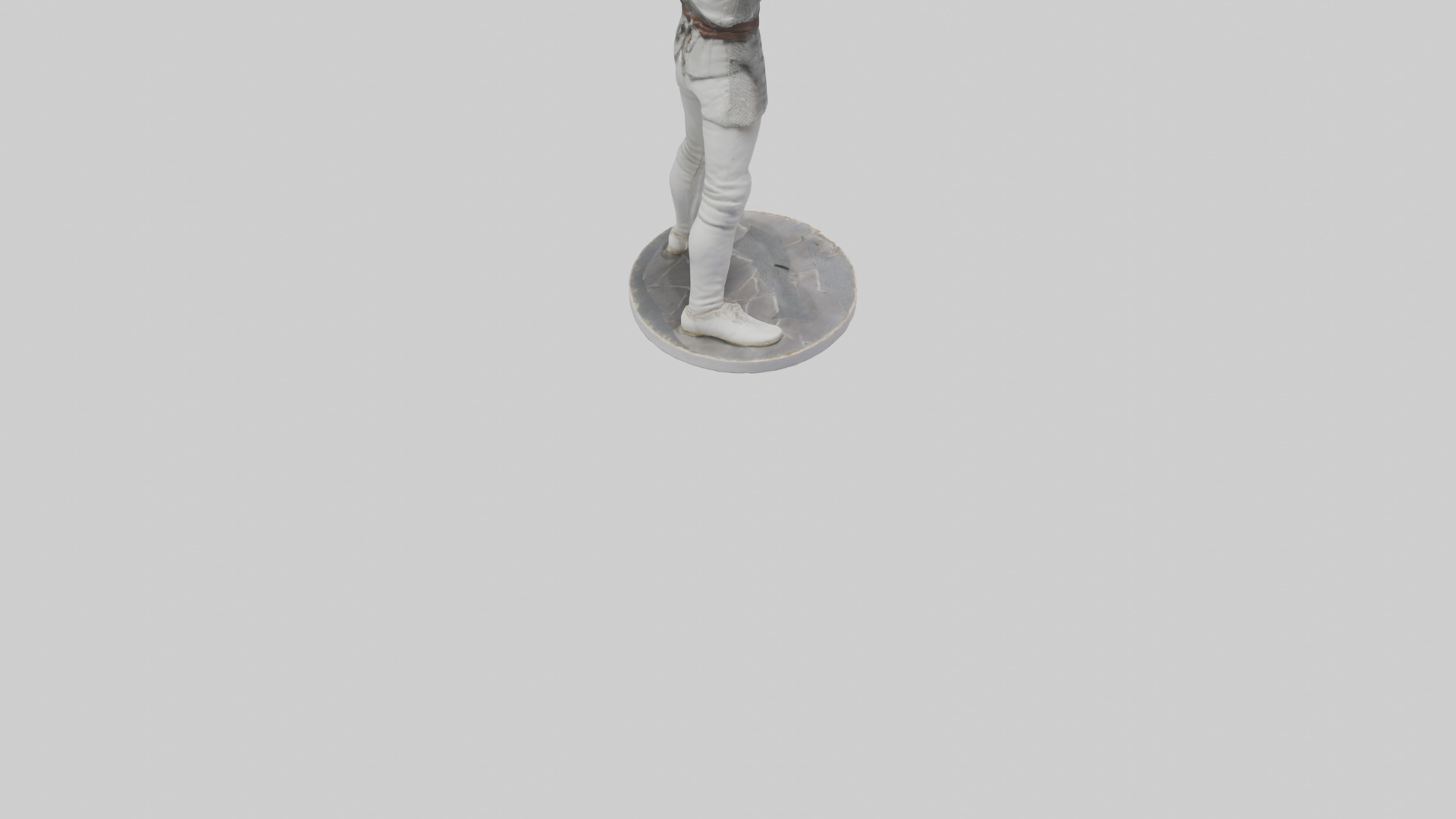 Fencing Duelist in Attack Pose statue model 3D model_4