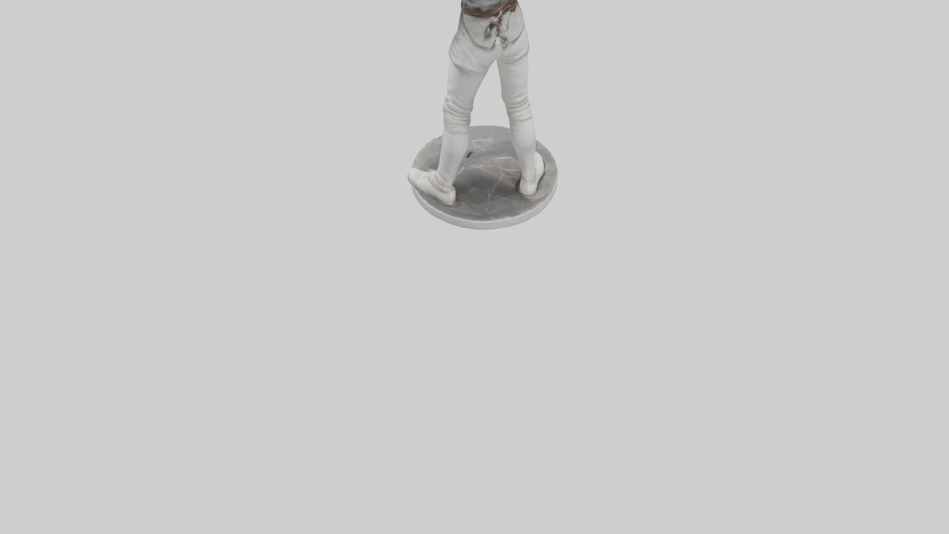 Fencing Duelist in Attack Pose statue model 3D model_3