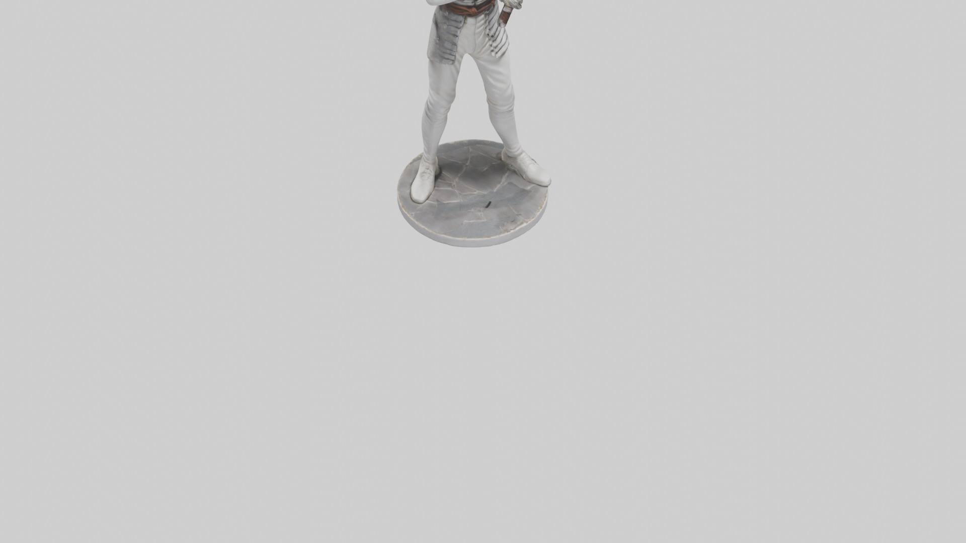 Fencing Duelist in Attack Pose statue model 3D model_6