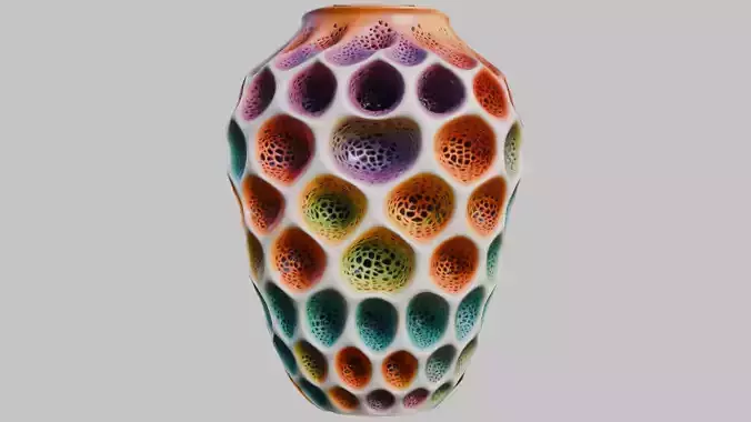 Porous Decorative Vase - Modern 3D