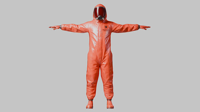 Hazmat Suit Character Low-poly 3D model