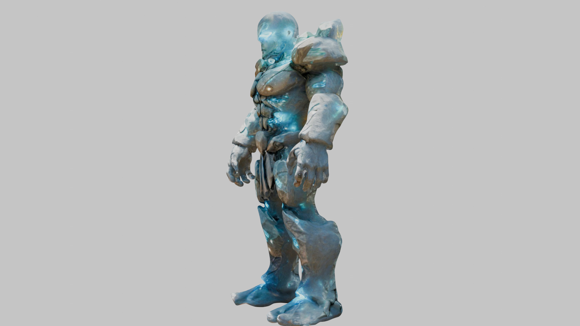 Stone Knight Golem Warrior 3D Model Low-poly 3D model_5