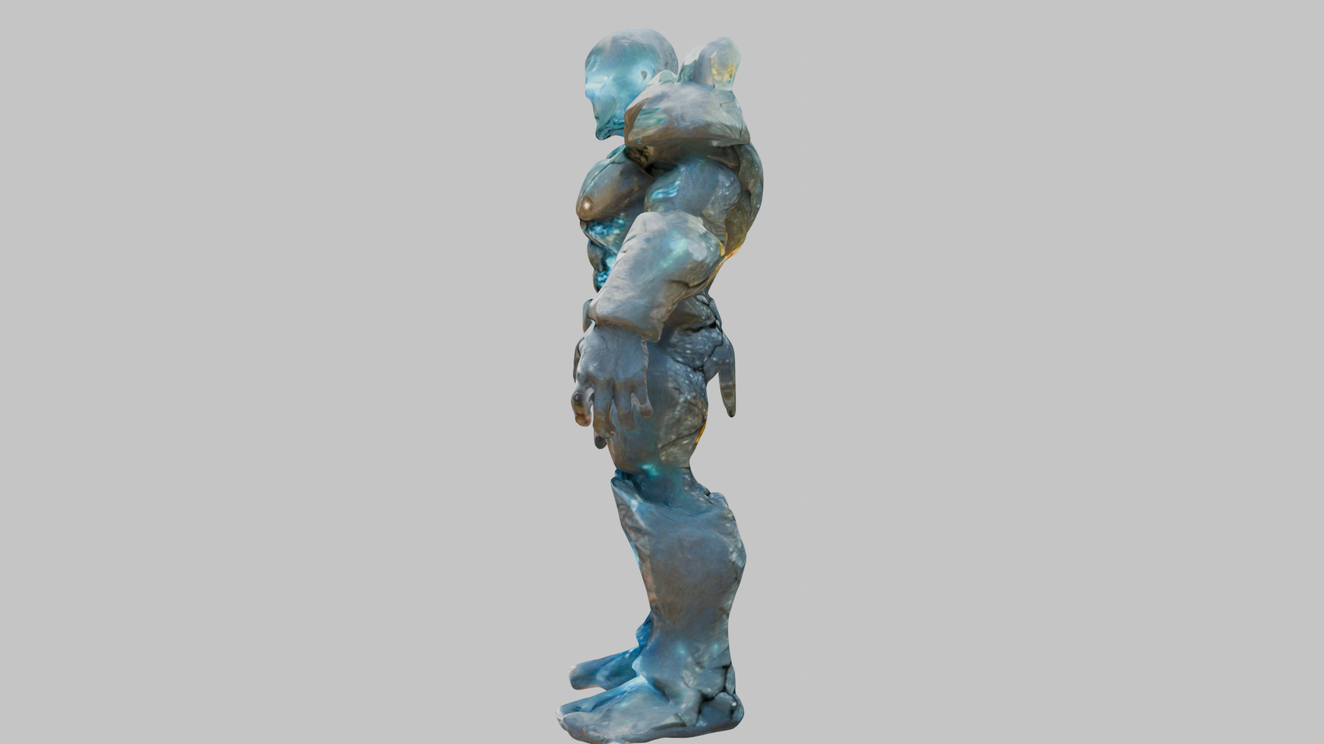 Stone Knight Golem Warrior 3D Model Low-poly 3D model_4
