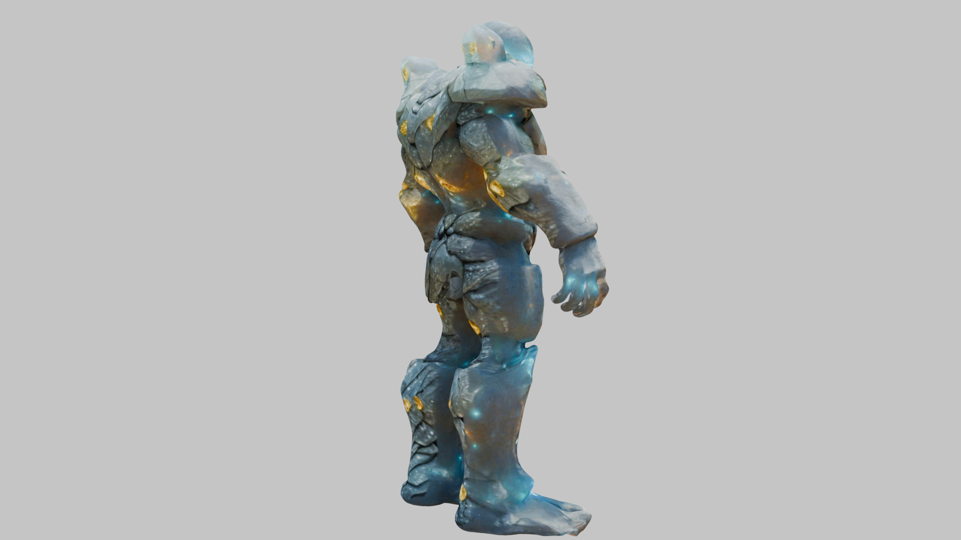 Stone Knight Golem Warrior 3D Model Low-poly 3D model_12