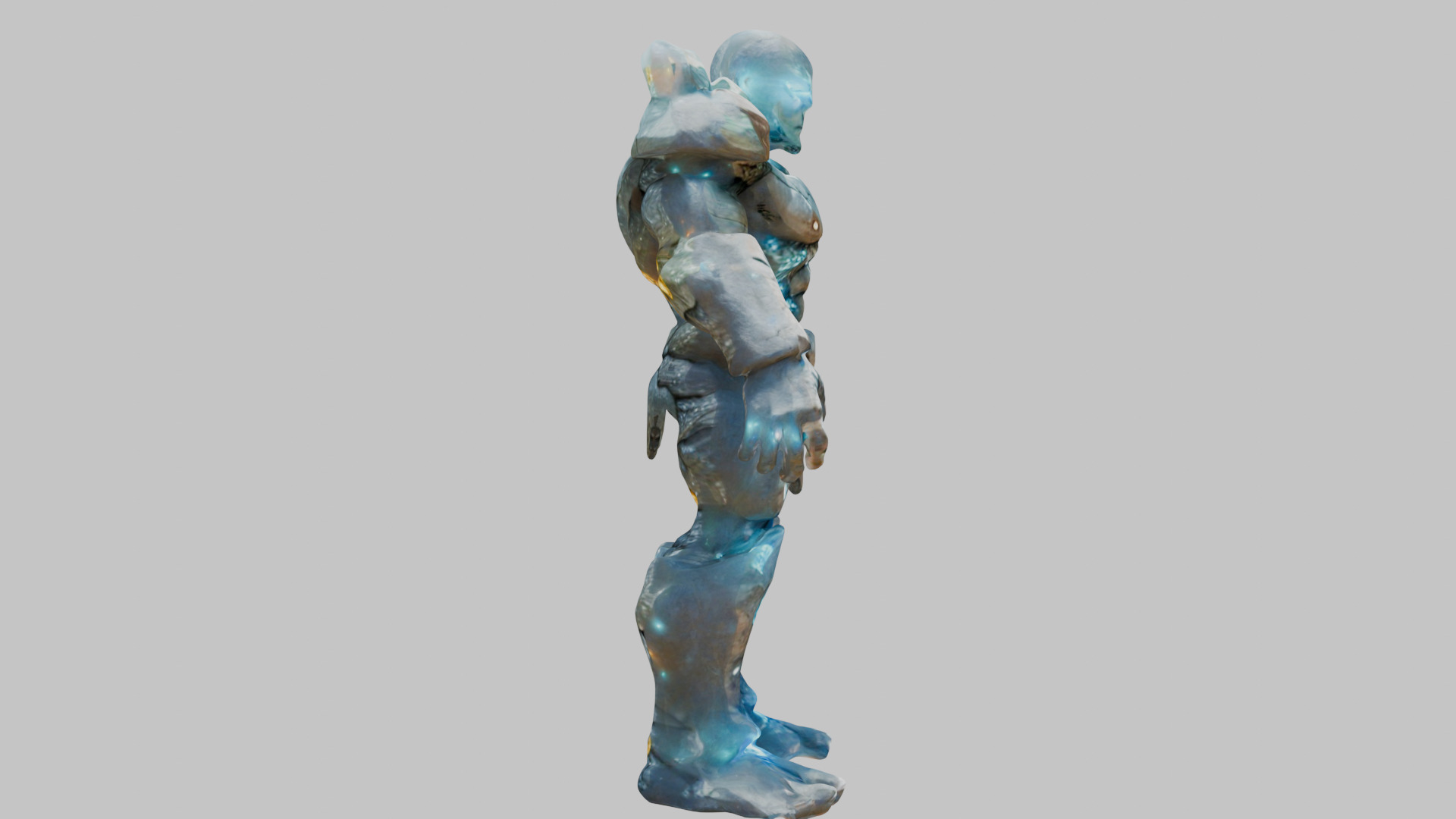 Stone Knight Golem Warrior 3D Model Low-poly 3D model_11