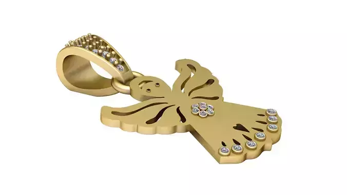 FAIRY ANGLE PENDANT 3D PRINTABLE MODEL