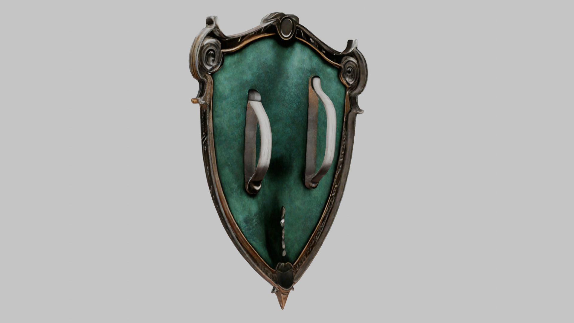 Emerald Serpent Shield Emblem 3D Model Low-poly 3D model_2