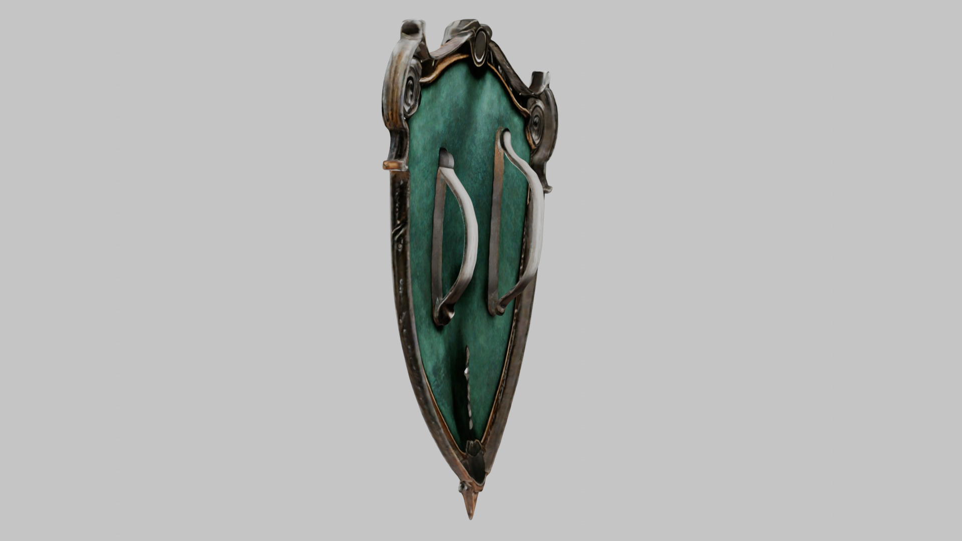 Emerald Serpent Shield Emblem 3D Model Low-poly 3D model_3