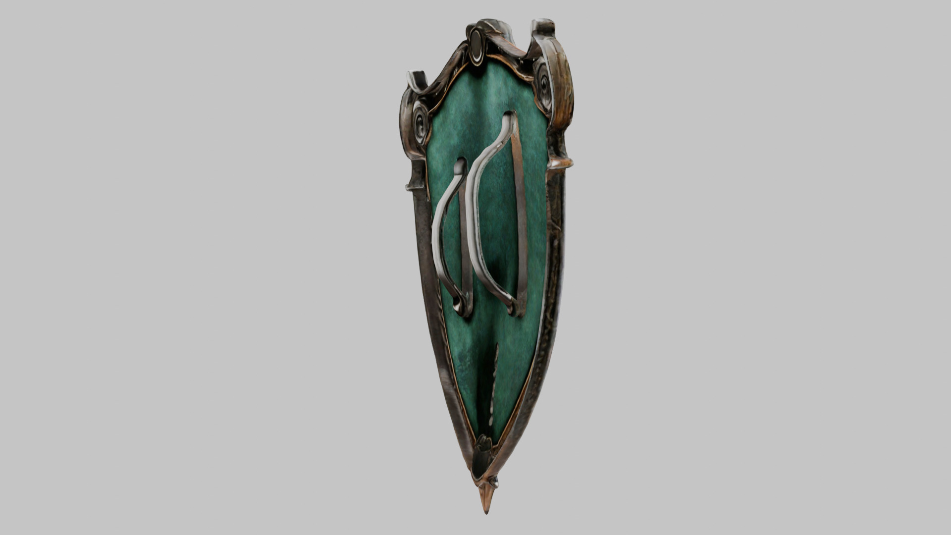Emerald Serpent Shield Emblem 3D Model Low-poly 3D model_12