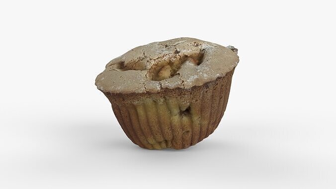Photorealistic 3D scan of cupcakes muffin Low-poly 3D model 3