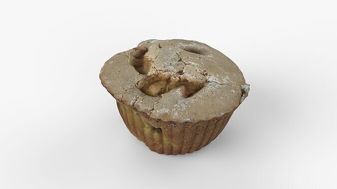 Photorealistic 3D scan of cupcakes muffin Low-poly 3D model 2