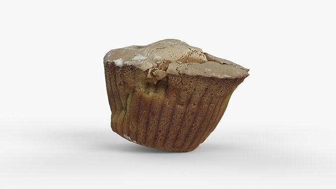 Photorealistic 3D scan of cupcakes muffin Low-poly 3D model 7