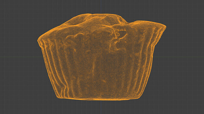 Photorealistic 3D scan of cupcakes muffin Low-poly 3D model 5