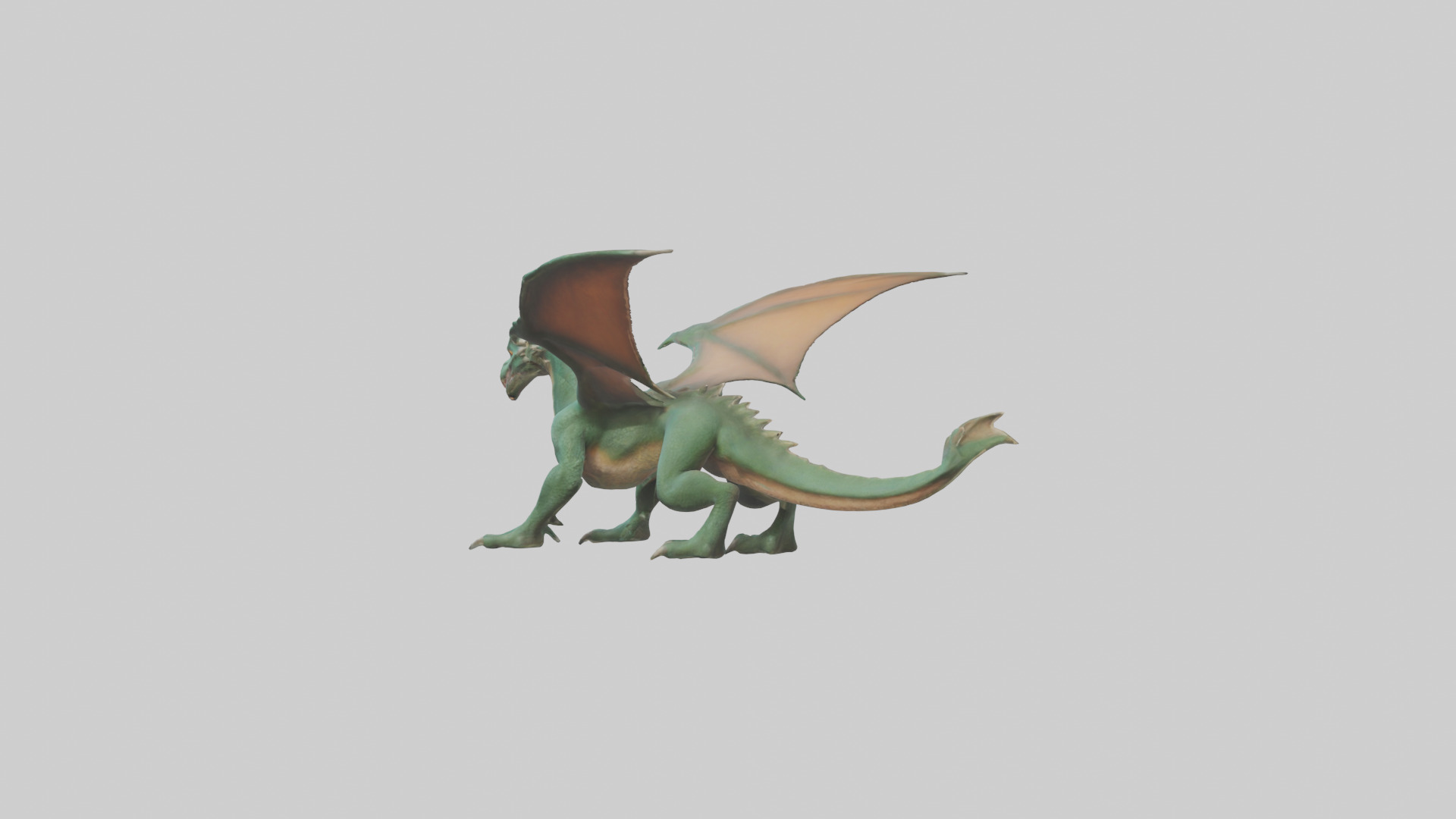 Feral Dragon model 3D model_1