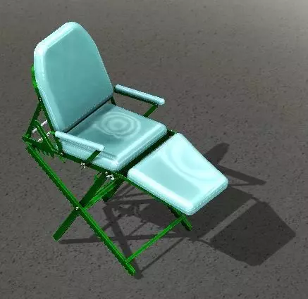 Portable Folding Bed Recliner Free 3D model