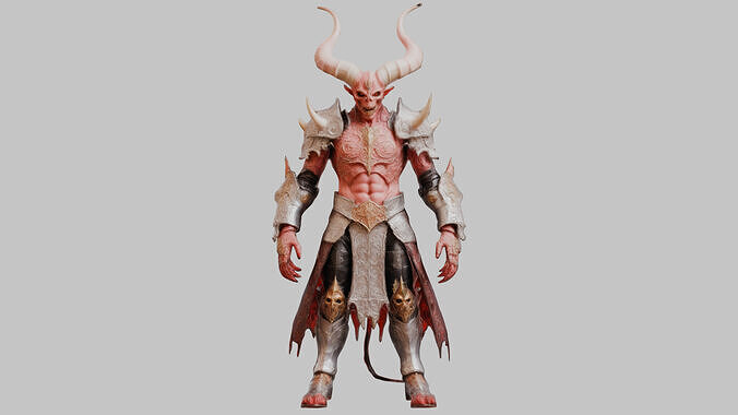 Demon Lord 3D Model - Fantasy Character Low-poly 3D model