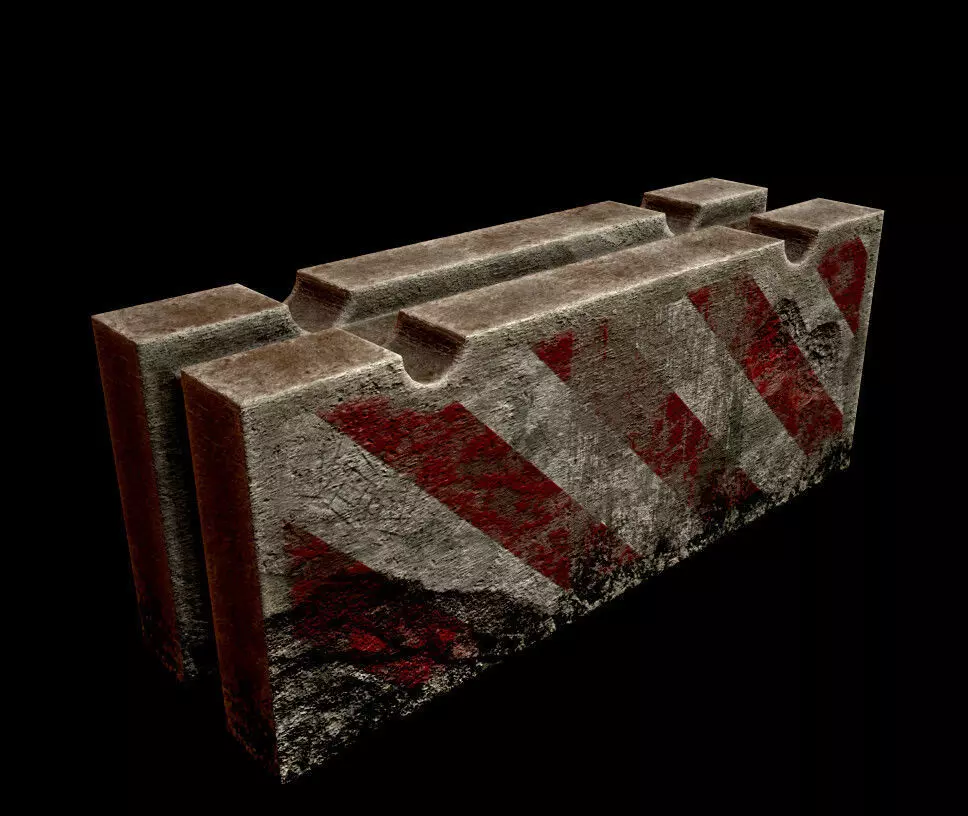Game ready block prop Low-Poly PBR Low-poly 3D model_0