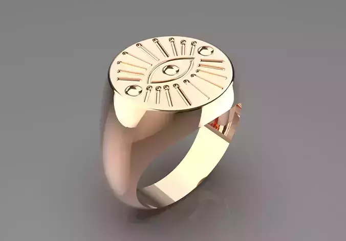 Rose gold ring with eye design model gr0036