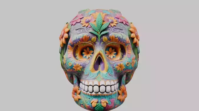 Sugar Skull Calavera 3D Model