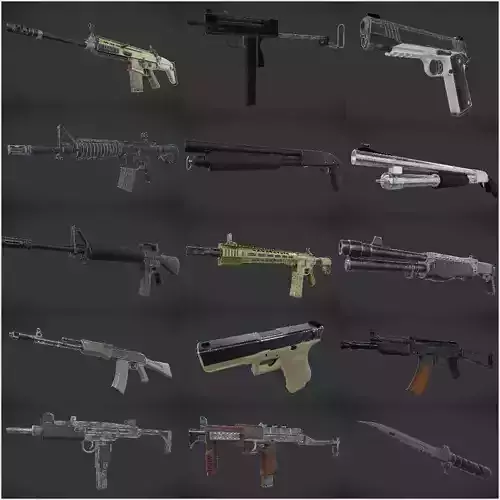 Weapons Pack in 4K PBR Textures