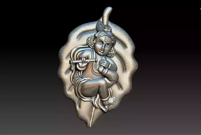 Leaf krishna 3D print model
