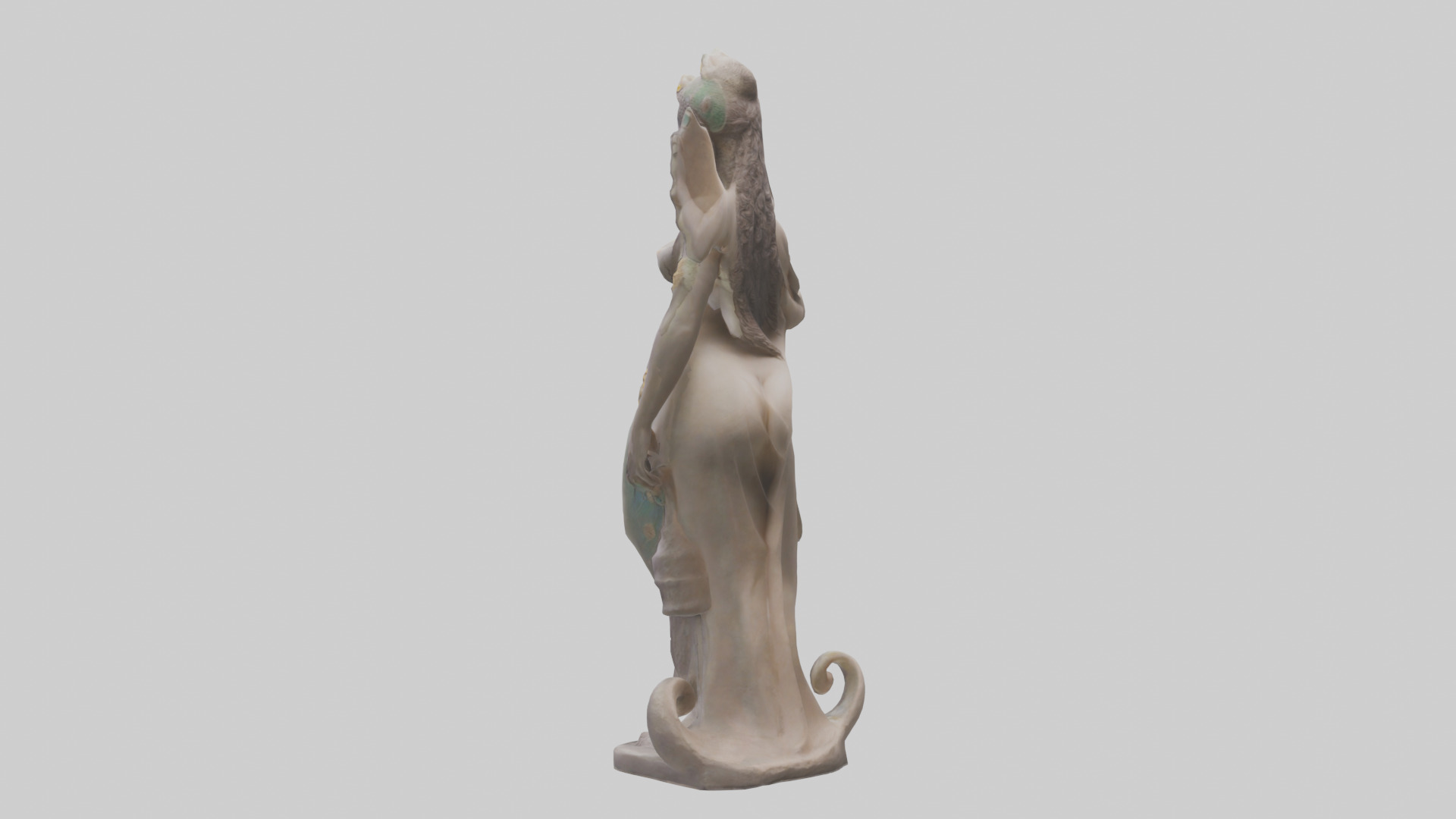 Fertility Goddess statue model 3D model_1