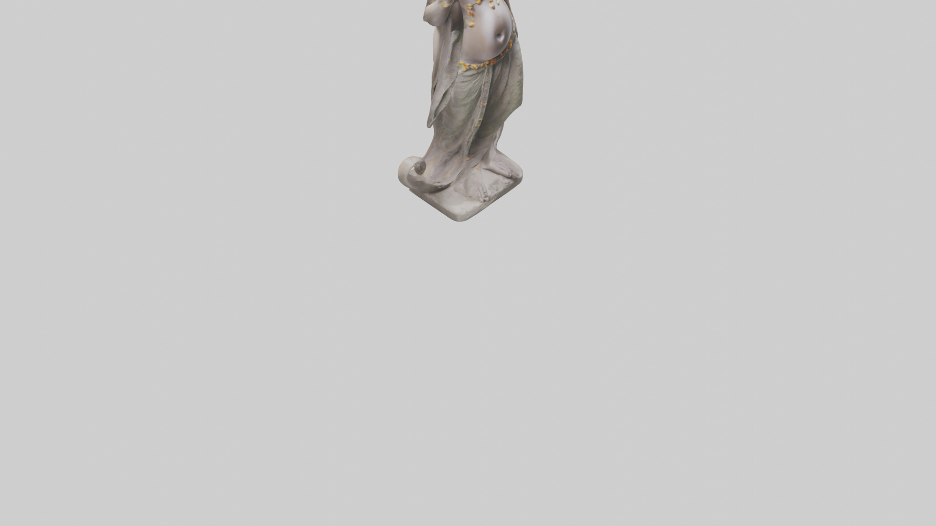 Fertility Goddess statue model 3D model_6