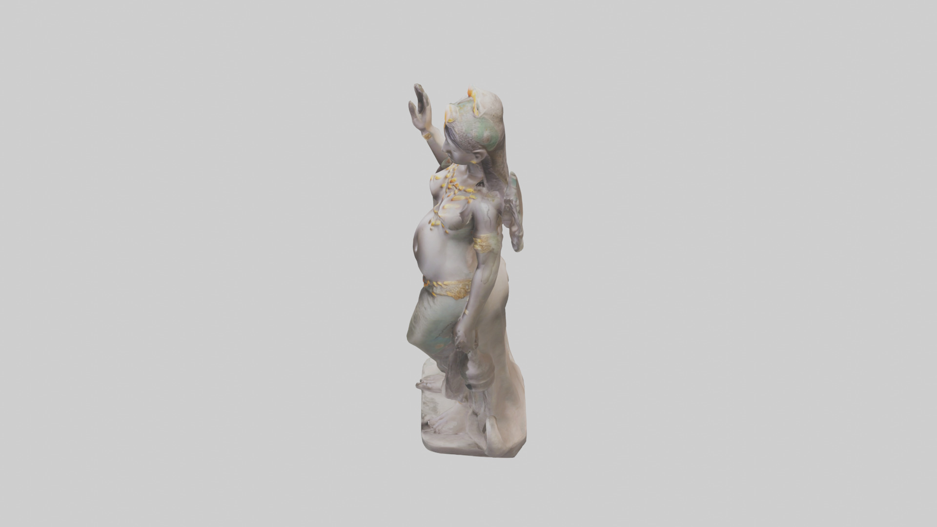 Fertility Goddess statue model 3D model_17