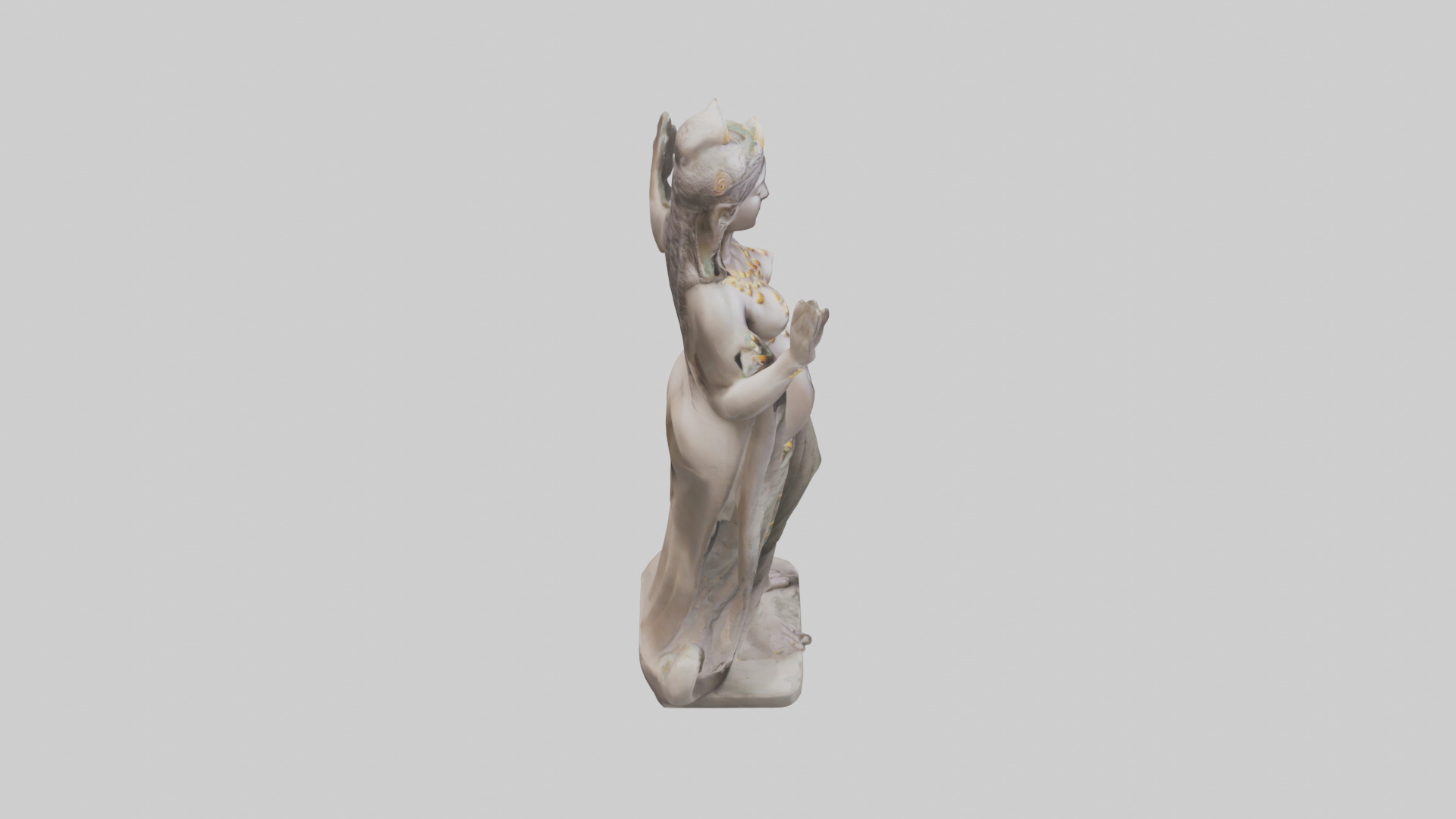 Fertility Goddess statue model 3D model_18