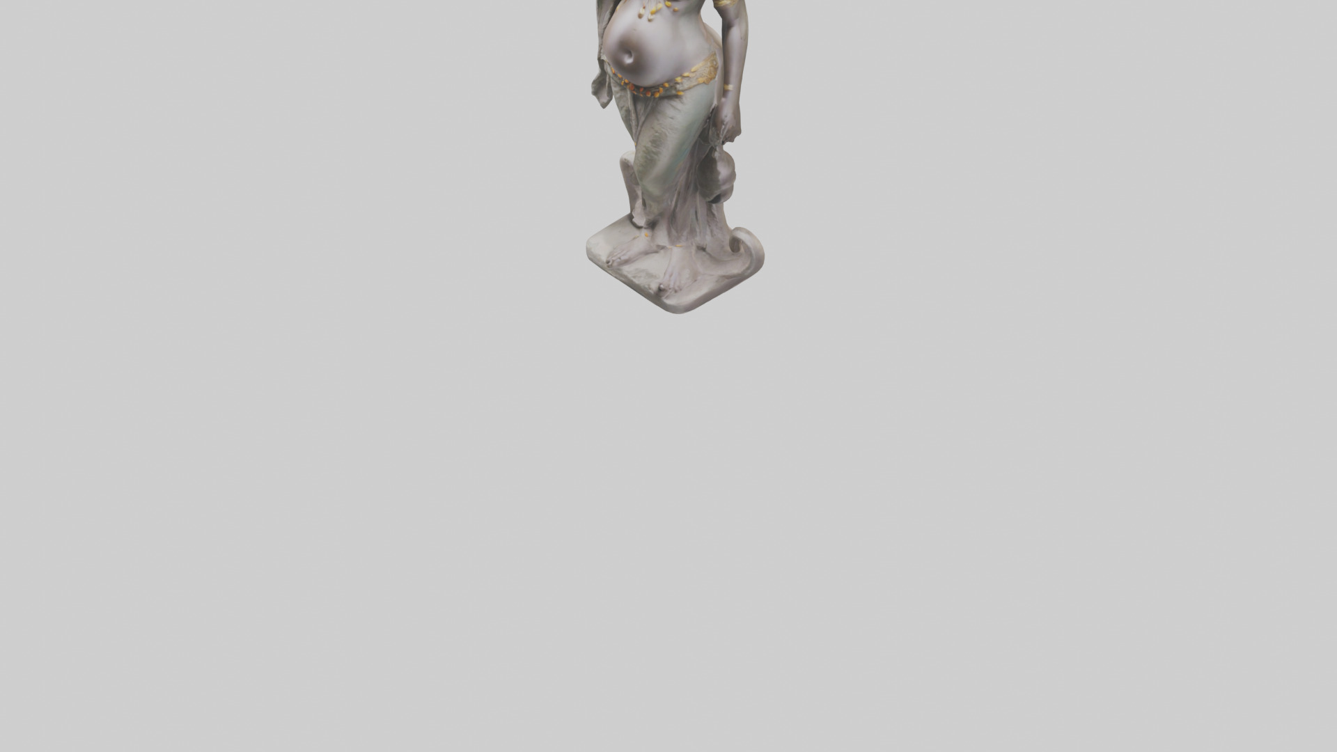 Fertility Goddess statue model 3D model_5