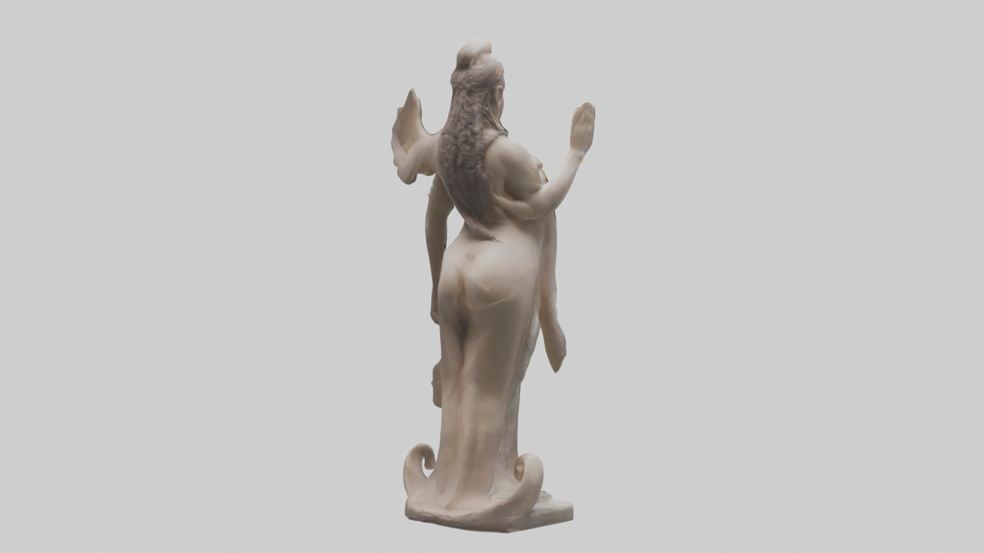 Fertility Goddess statue model 3D model_2