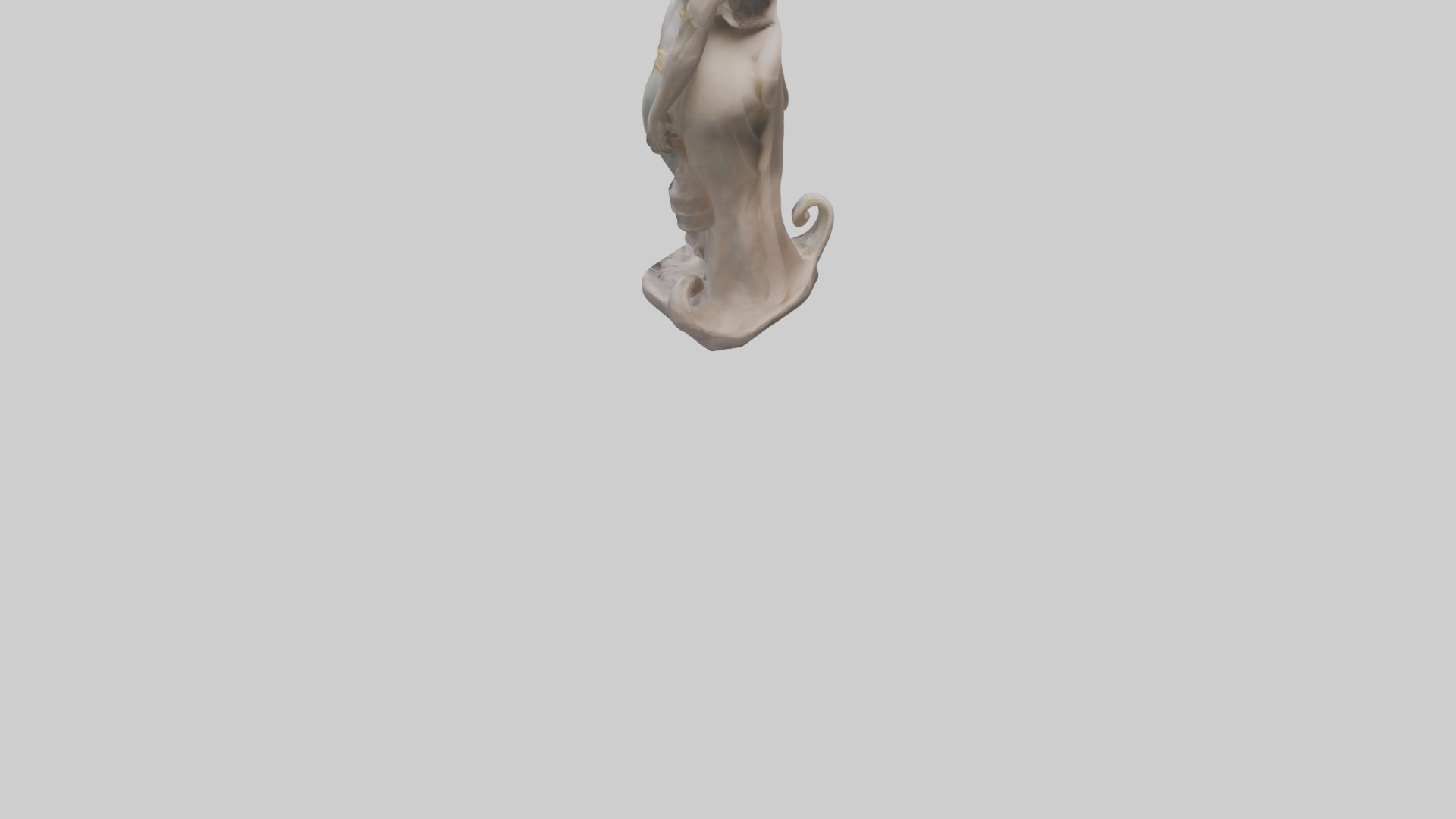 Fertility Goddess statue model 3D model_3