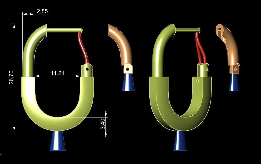 earrings Tiffany 3D print model_1