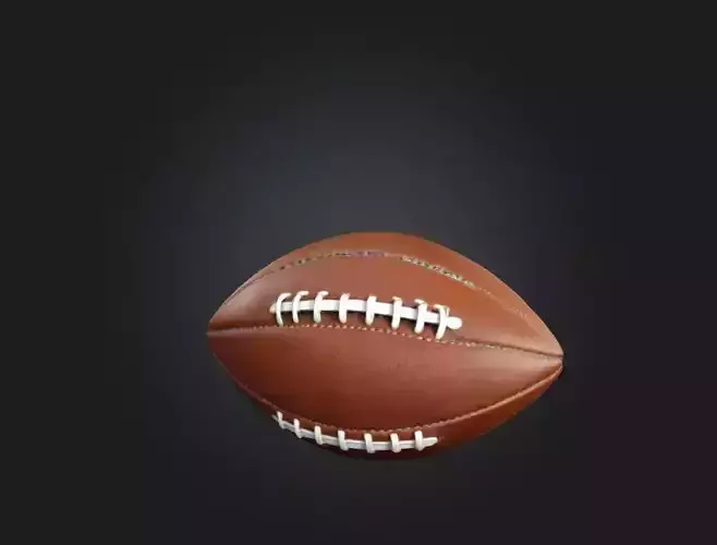 Realistic 3D American Football Model Game-Ready