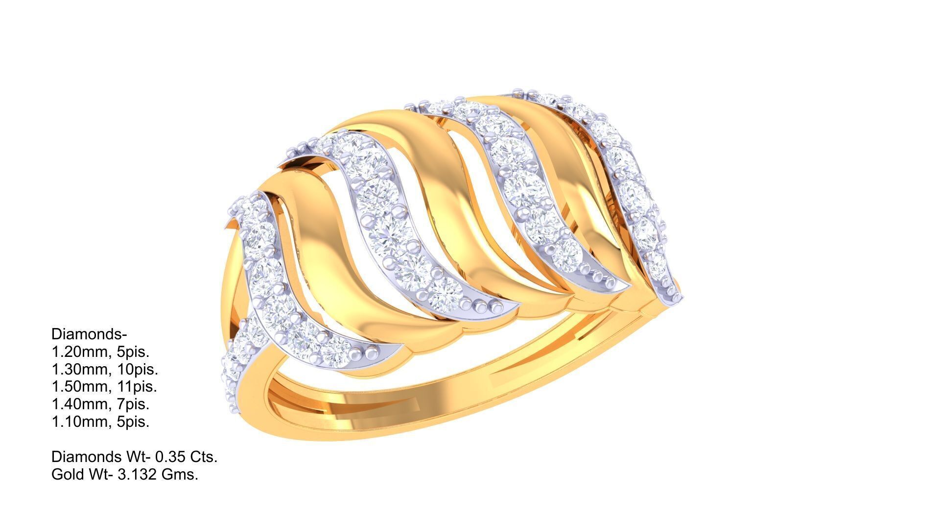 Women Ring MTL 3dm STL OBJ FBX Details 3D print model_3