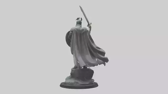 Fighting Hero Statue model