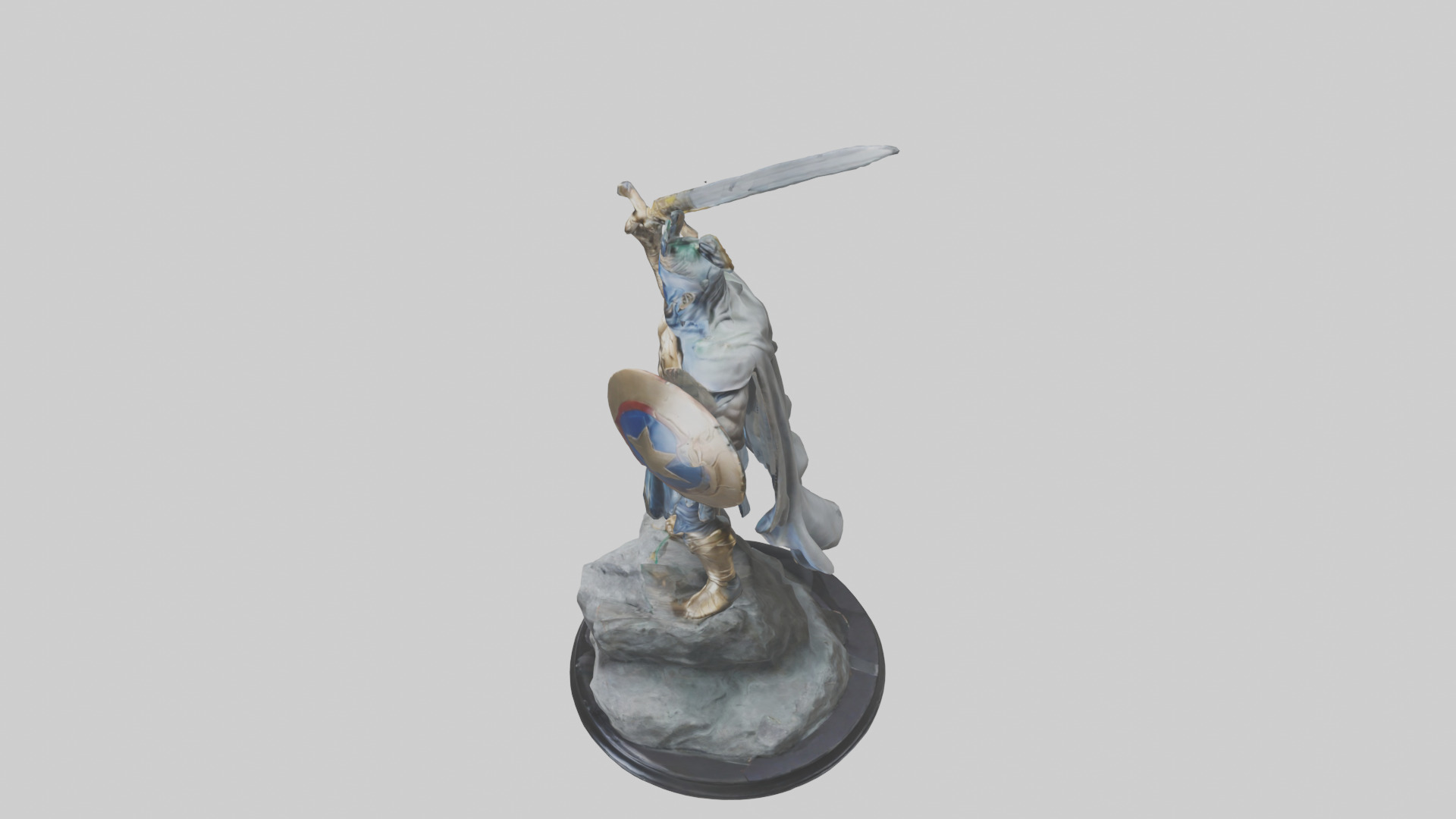 Fighting Hero Statue model 3D model_17