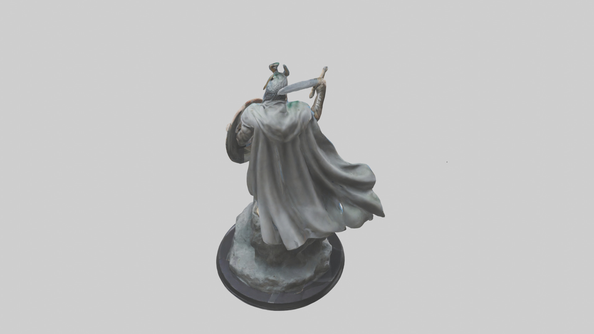 Fighting Hero Statue model 3D model_15