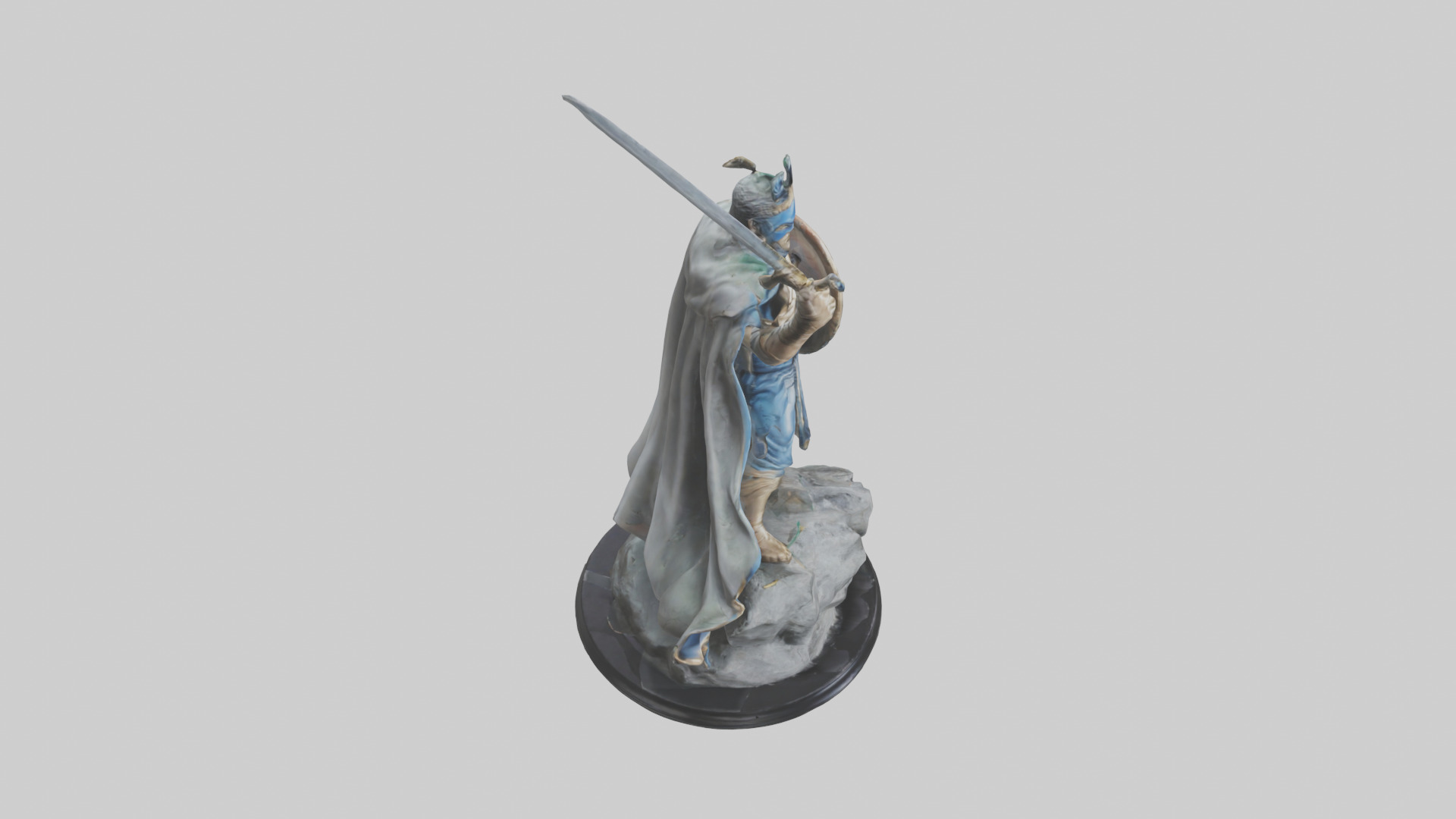 Fighting Hero Statue model 3D model_18