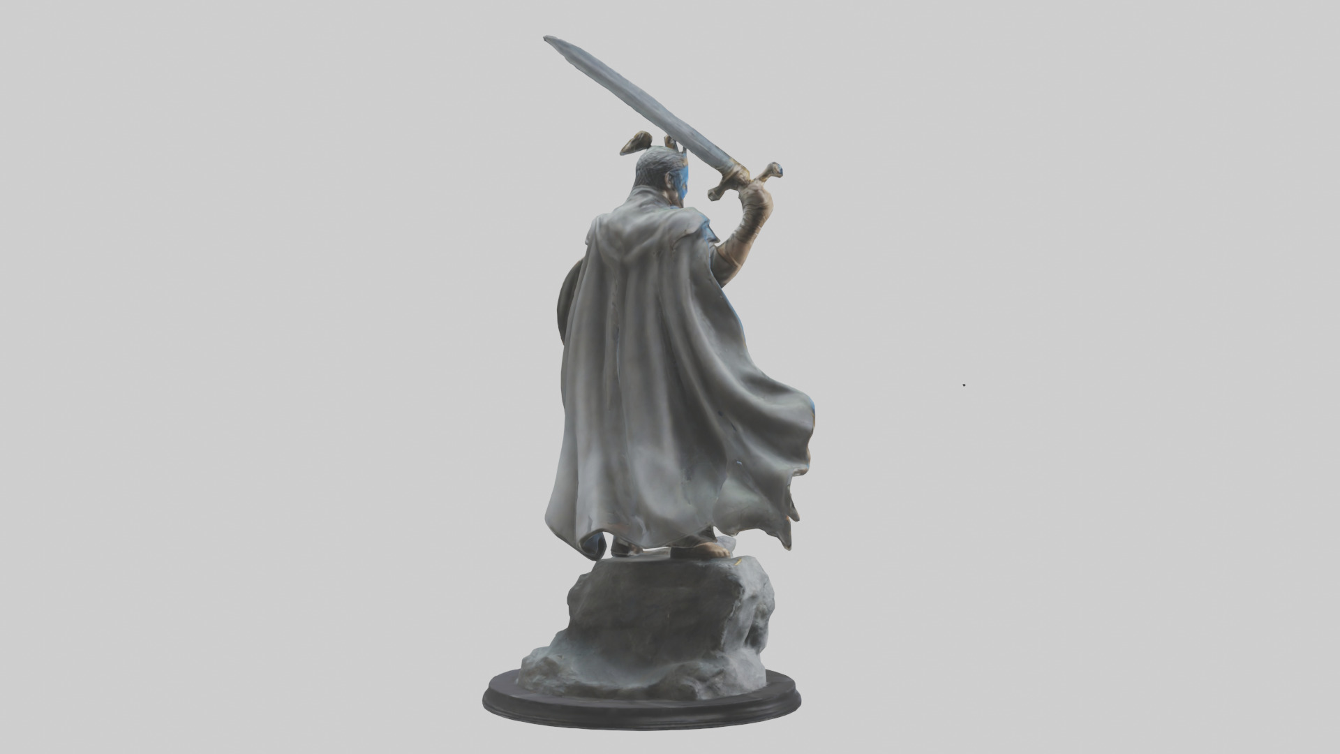 Fighting Hero Statue model 3D model_2