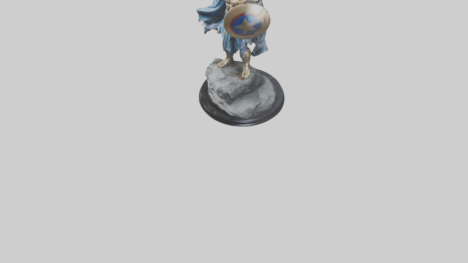 Fighting Hero Statue model 3D model_5