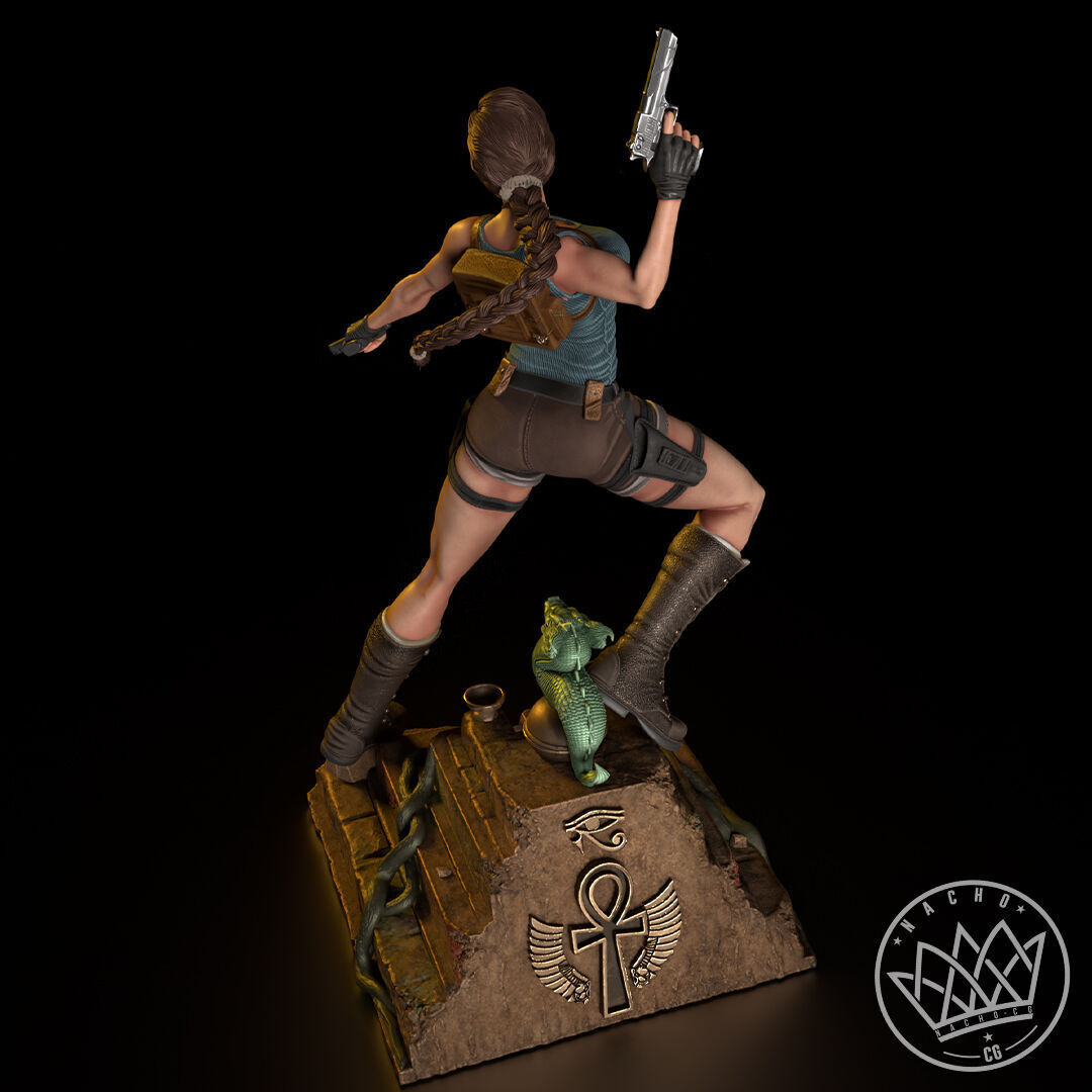 Fan Art - Lara Croft Tomb Raider - Statue 3D print model_1