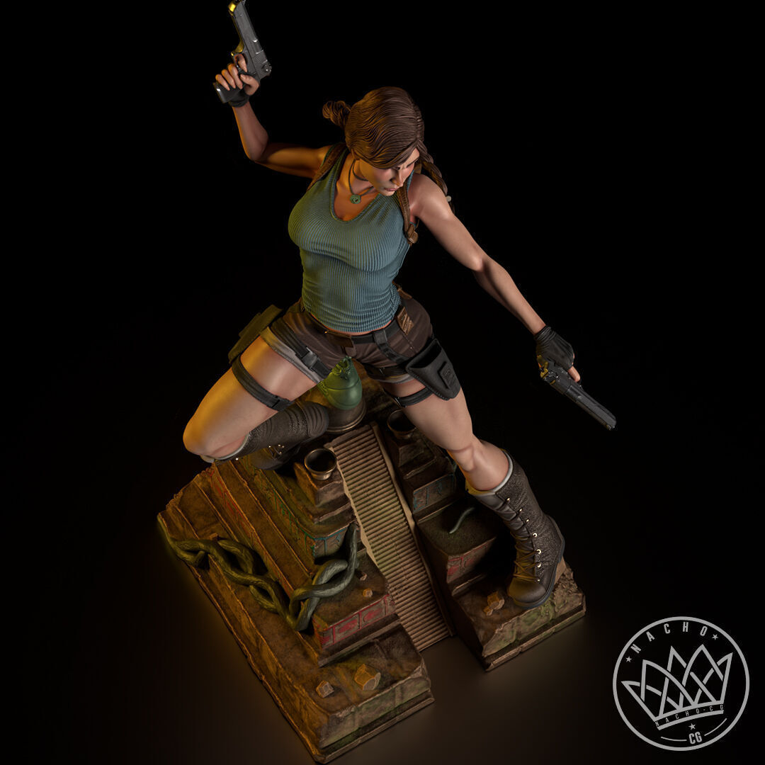 Fan Art - Lara Croft Tomb Raider - Statue 3D print model_2