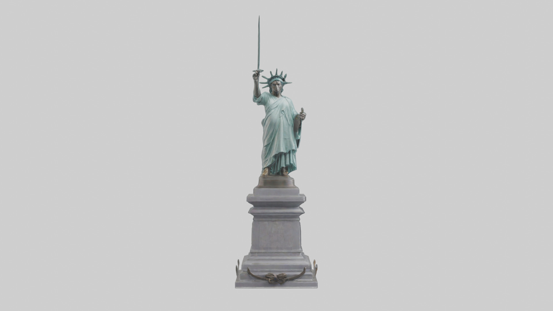 Final Stand for Liberty statue model 3D model_9