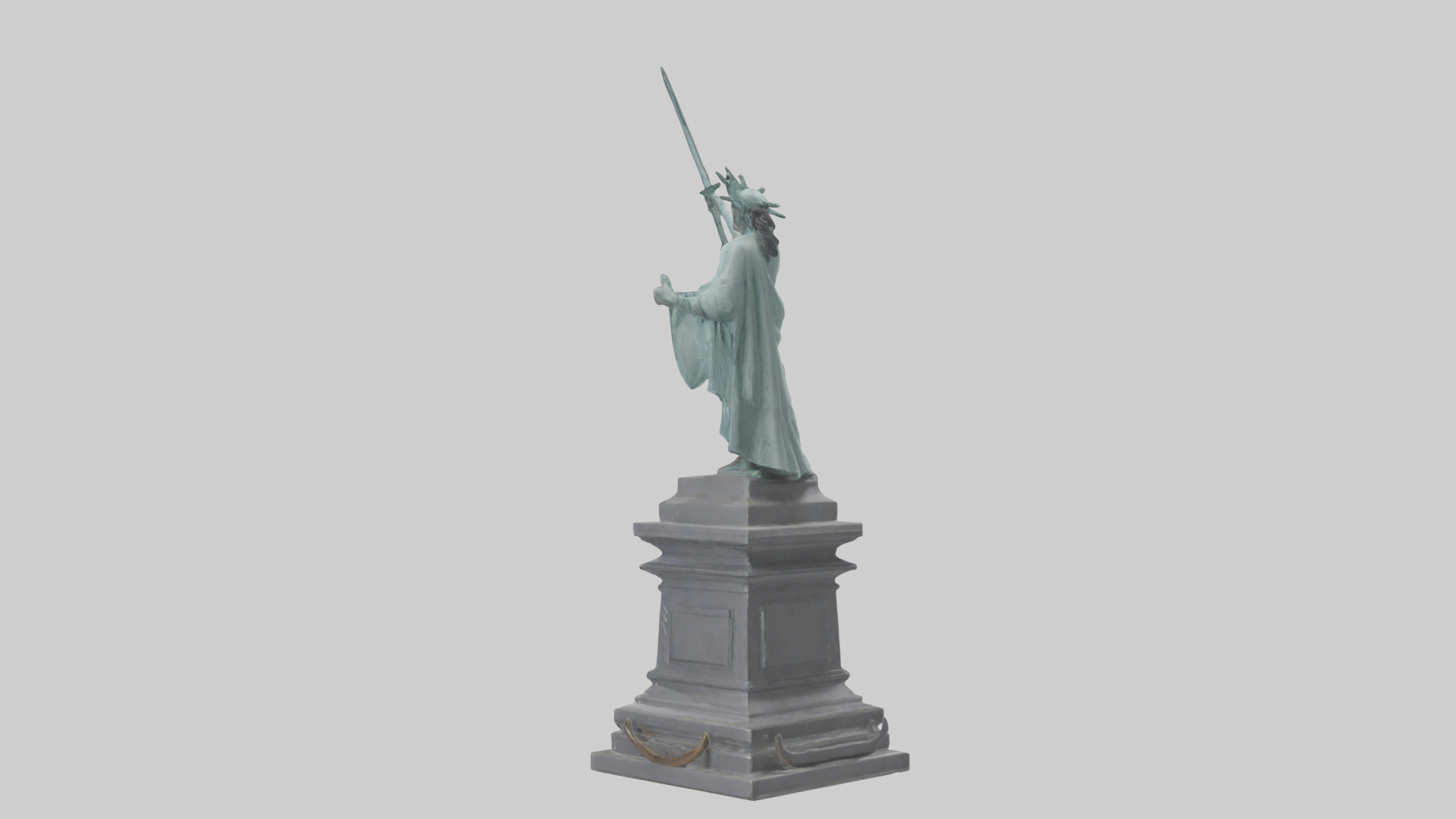 Final Stand for Liberty statue model 3D model_1