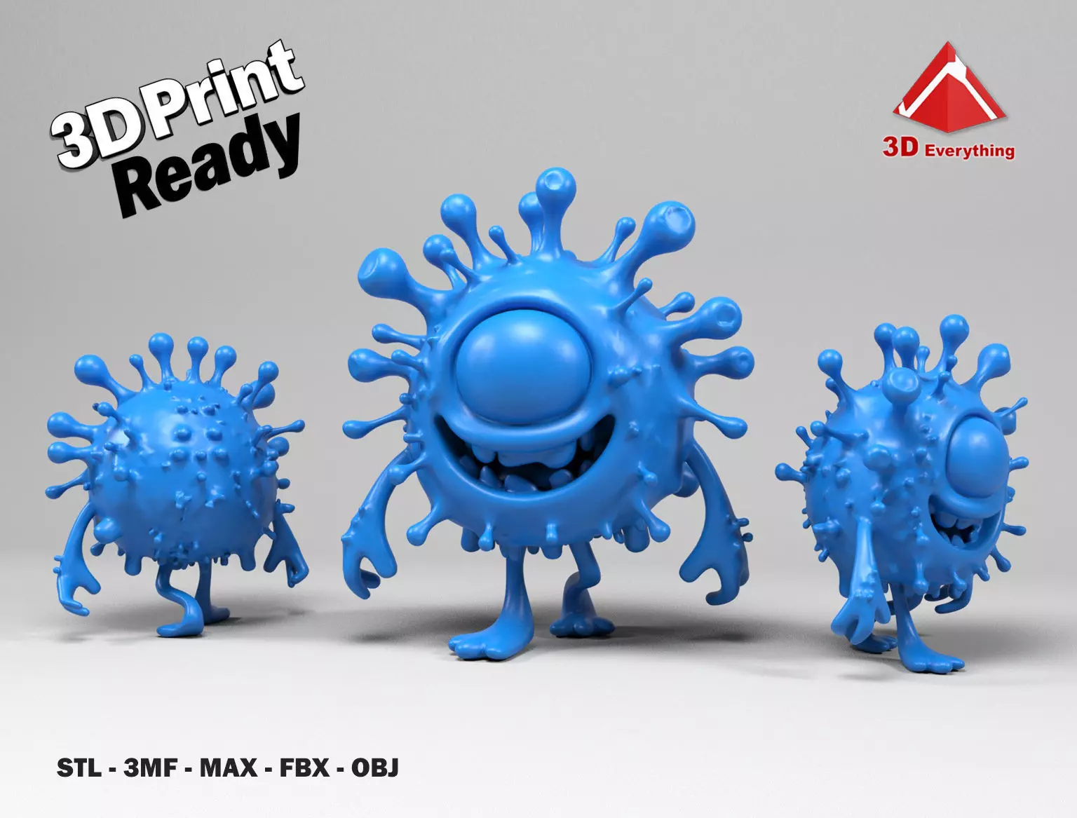 Monster virus 3D print model_0